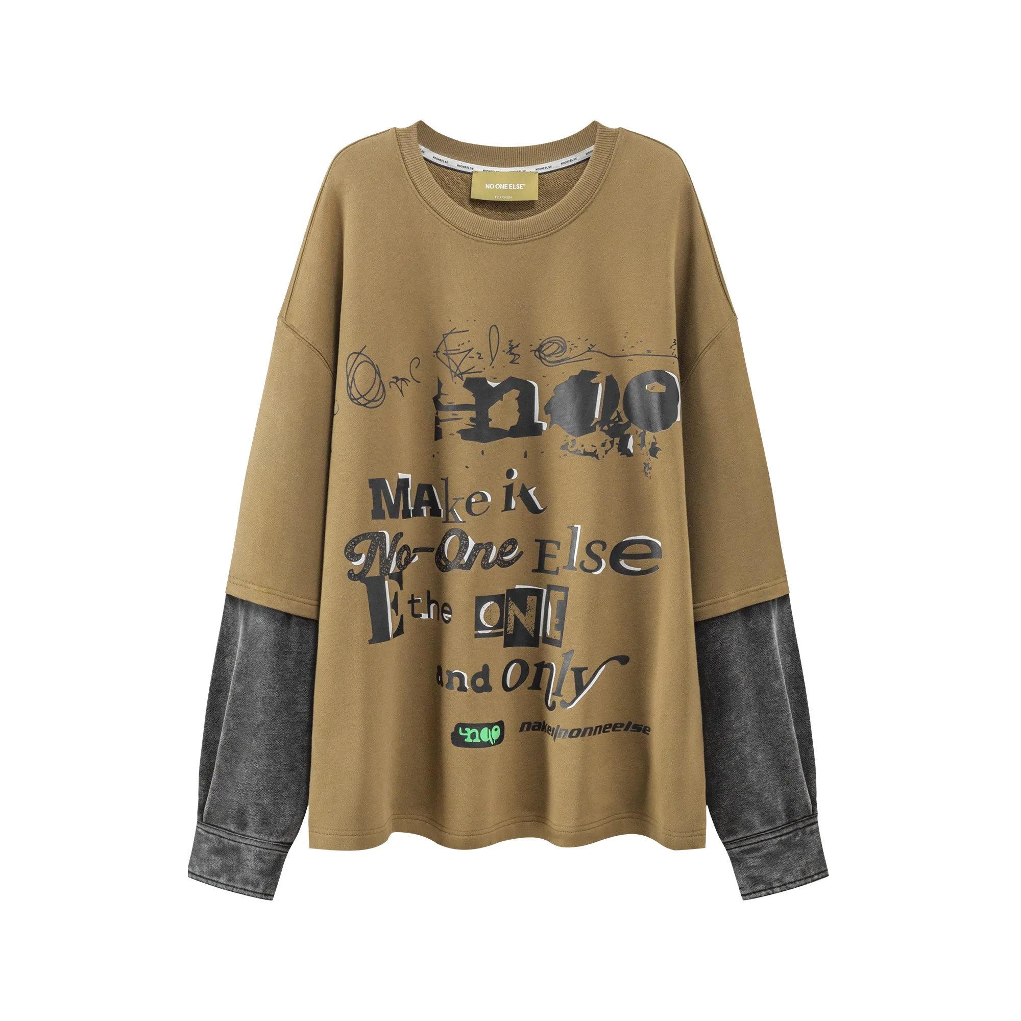 Make It Noe Print Loose Fit Sweatshirt