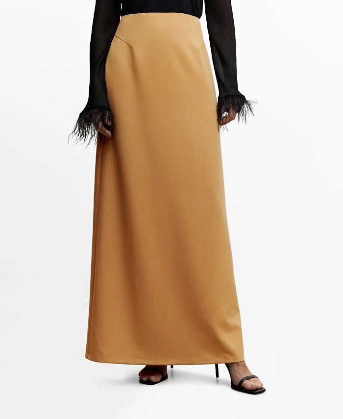 MANGO Women's Flowy Long Skirt