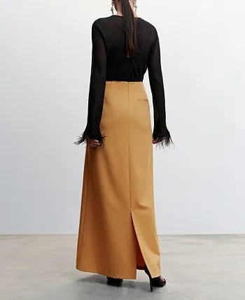 MANGO Women's Flowy Long Skirt