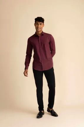 Maroon Melange Shirt