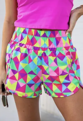 Multi Color Triangle Shorts