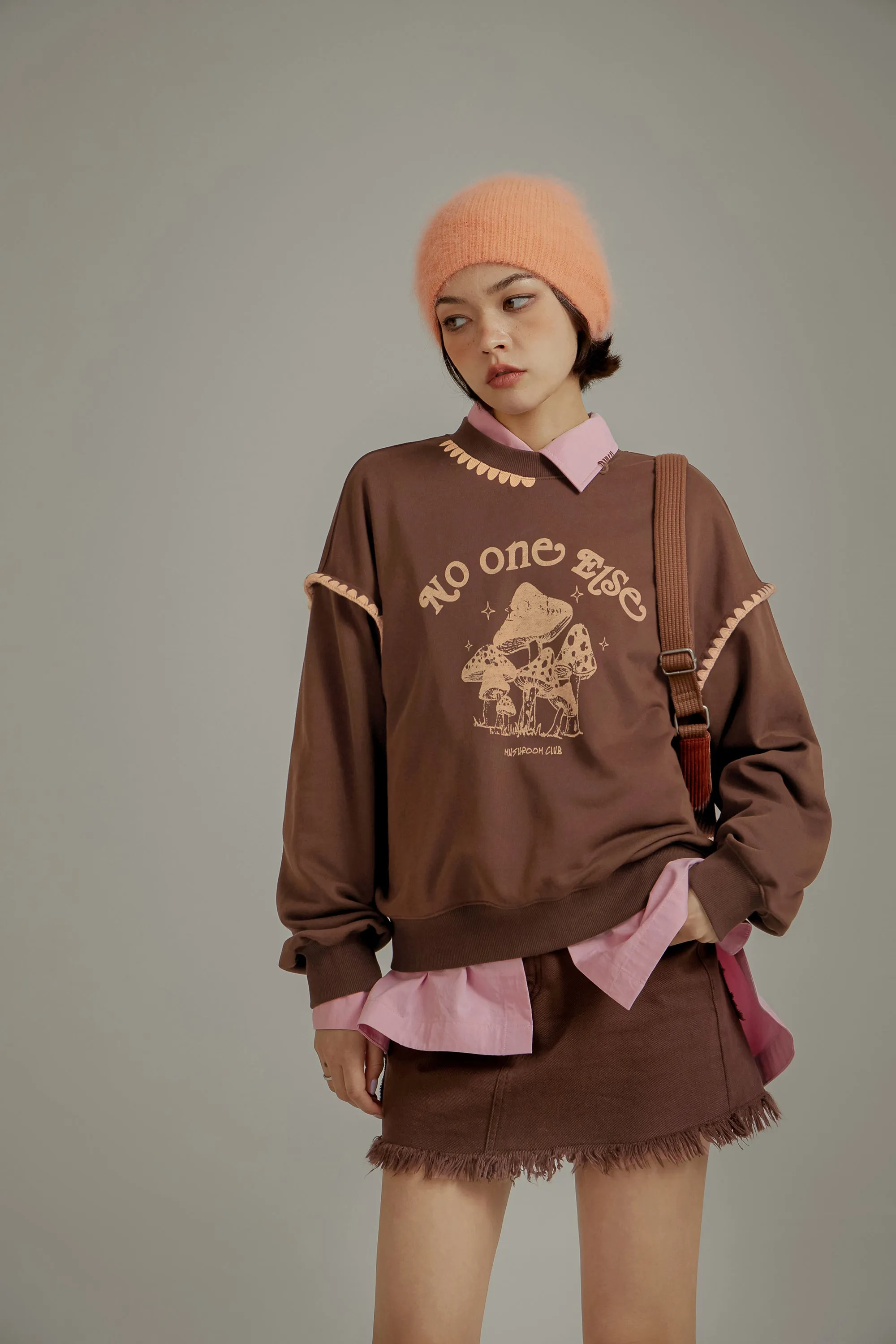 Mushroom Loose Fit Sweatshirt