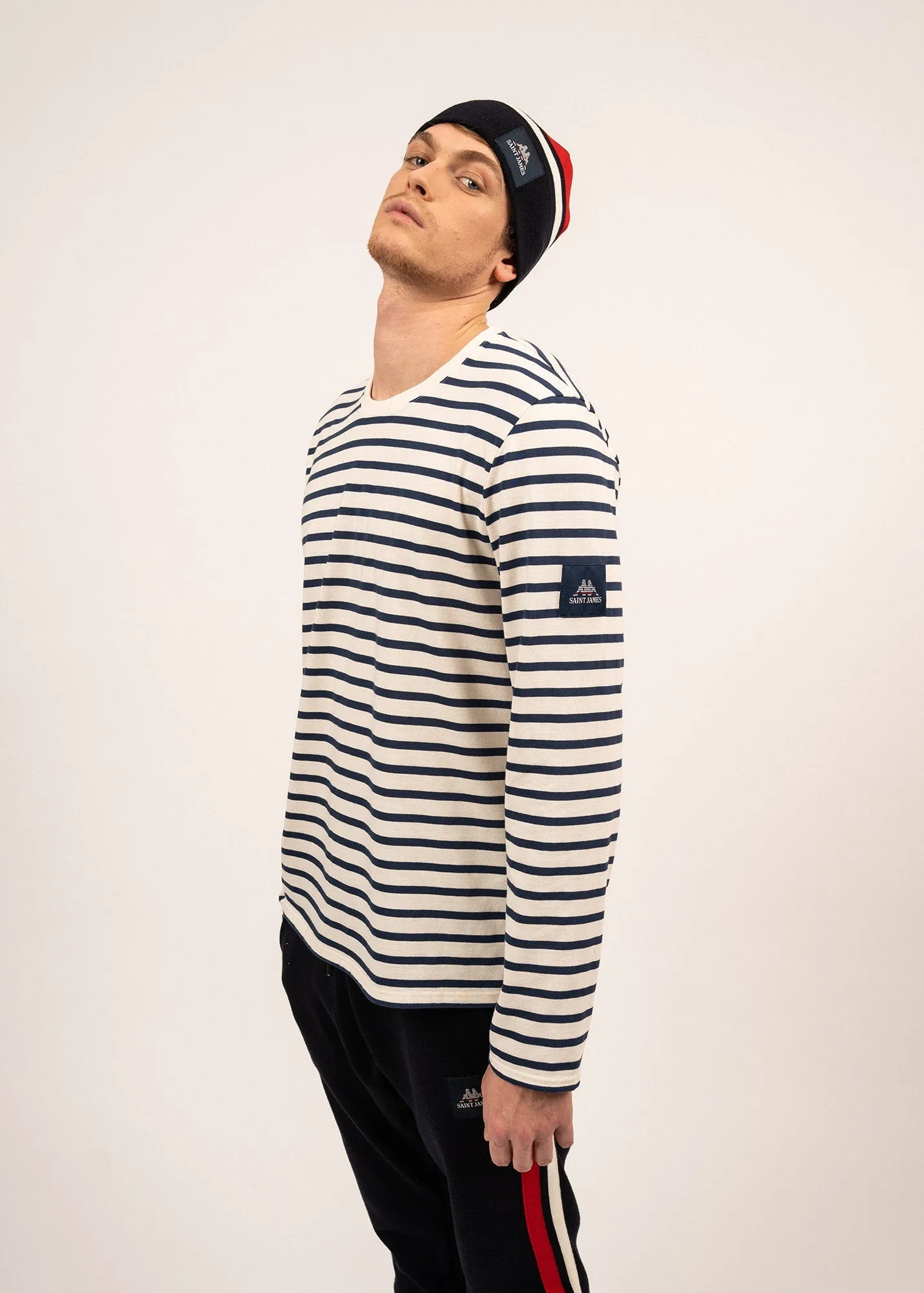 Normands cotton sailor striped shirt - SAINT JAMES x Kappa (ECRU/MARINE)