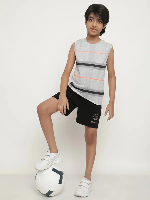 Octave Boys Striped Cotton T-Shirt