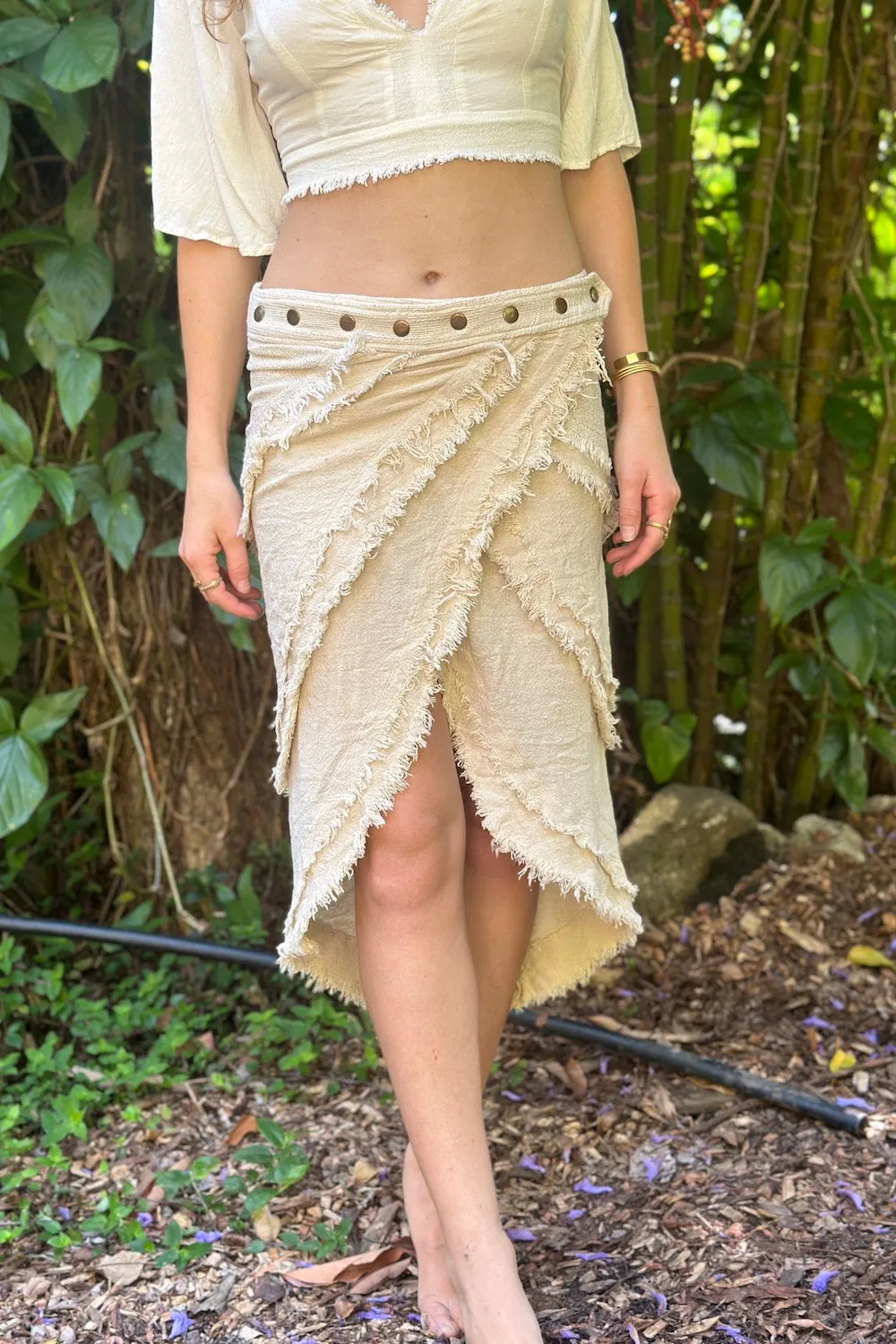 PALO SANTO SKIRT RMX CREAM