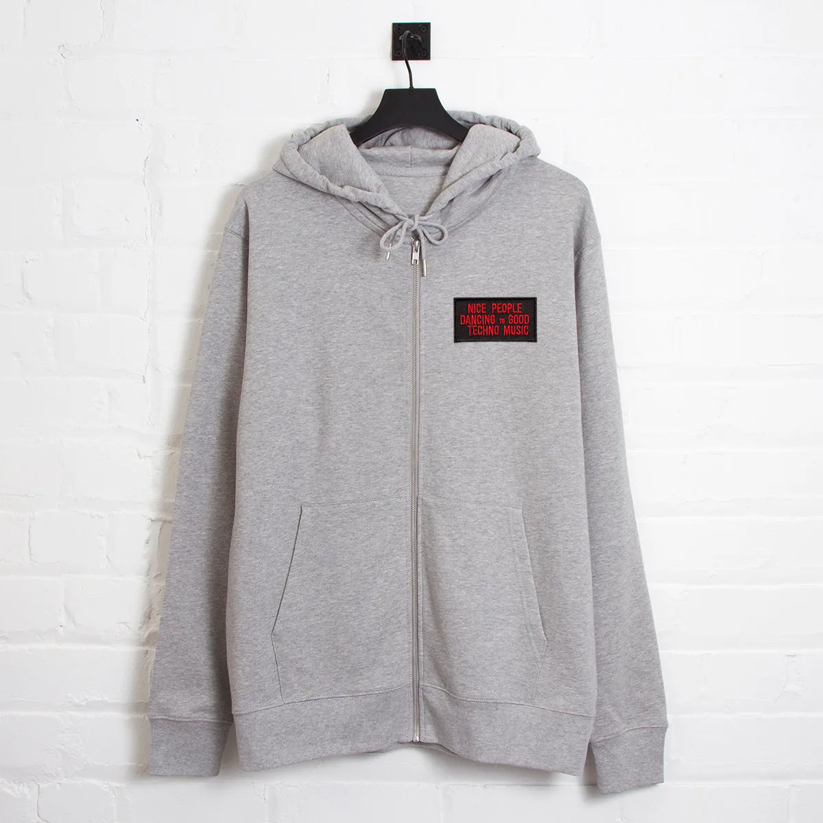 Peoples Techno Crest - Zipped Hood - Grey