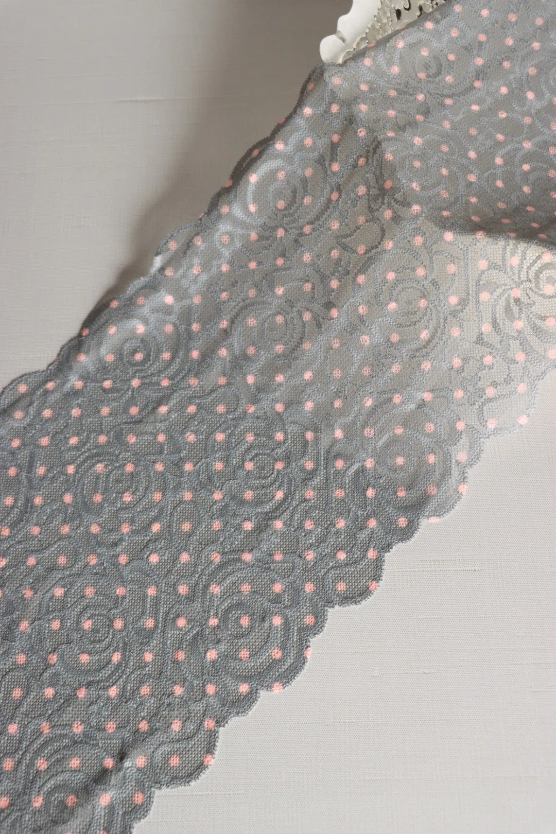 Perfect Polka Dot 8" Wide Stretch Lace