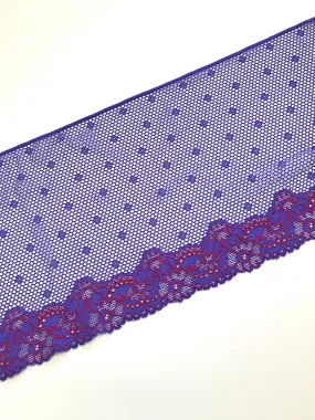 Purple & Red 8.5" Wide Stretch Lace