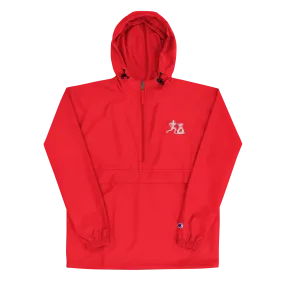 "Run it up" Red (White logo) [Embroidered] Champion Windbreaker