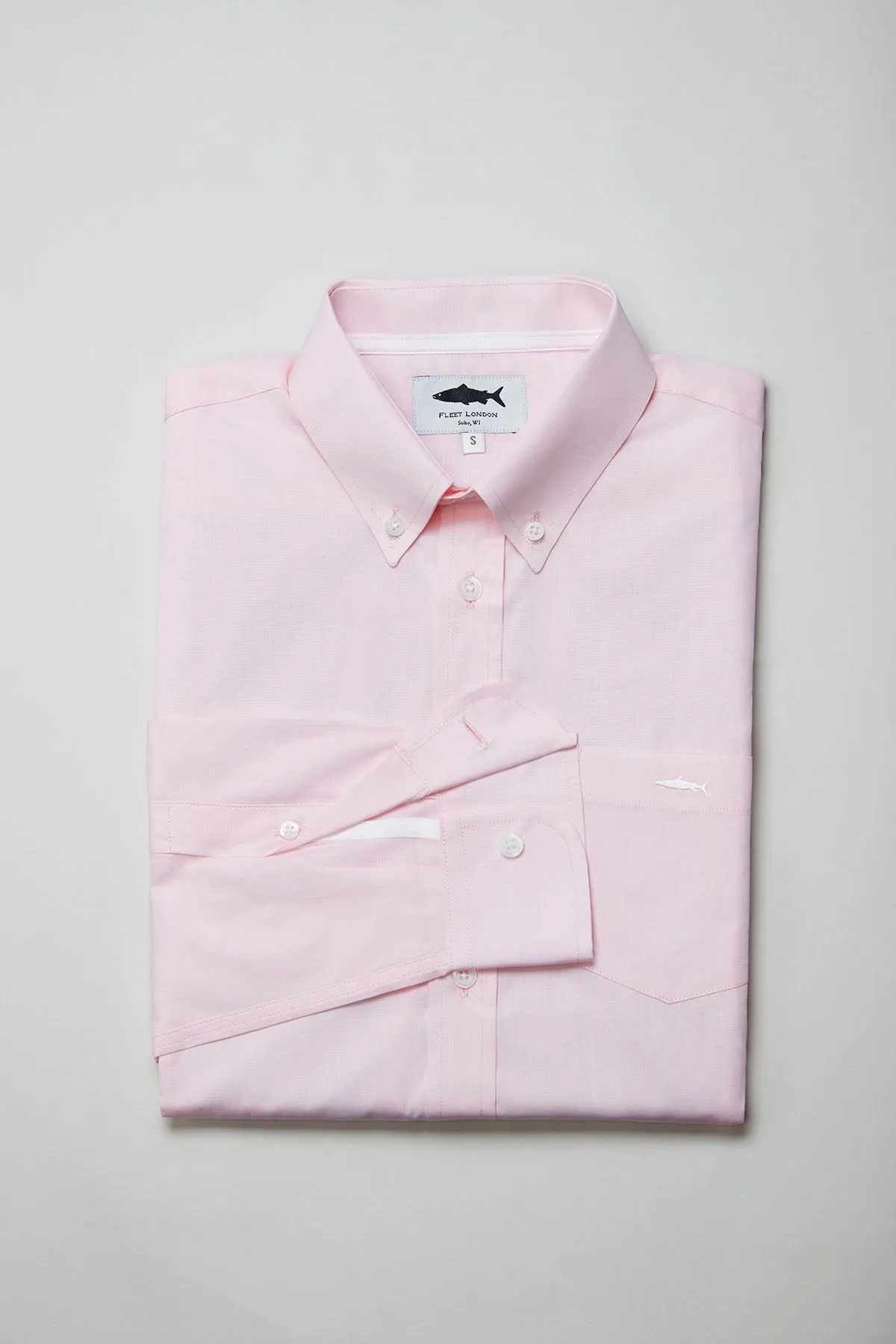 Salmon Pink Cotton Shirt for Men