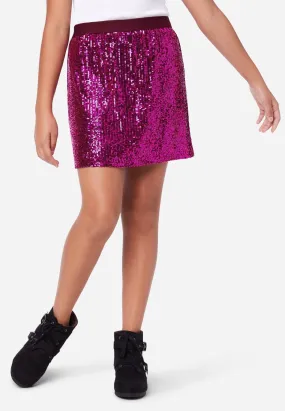 Sequin A-Line Skirt