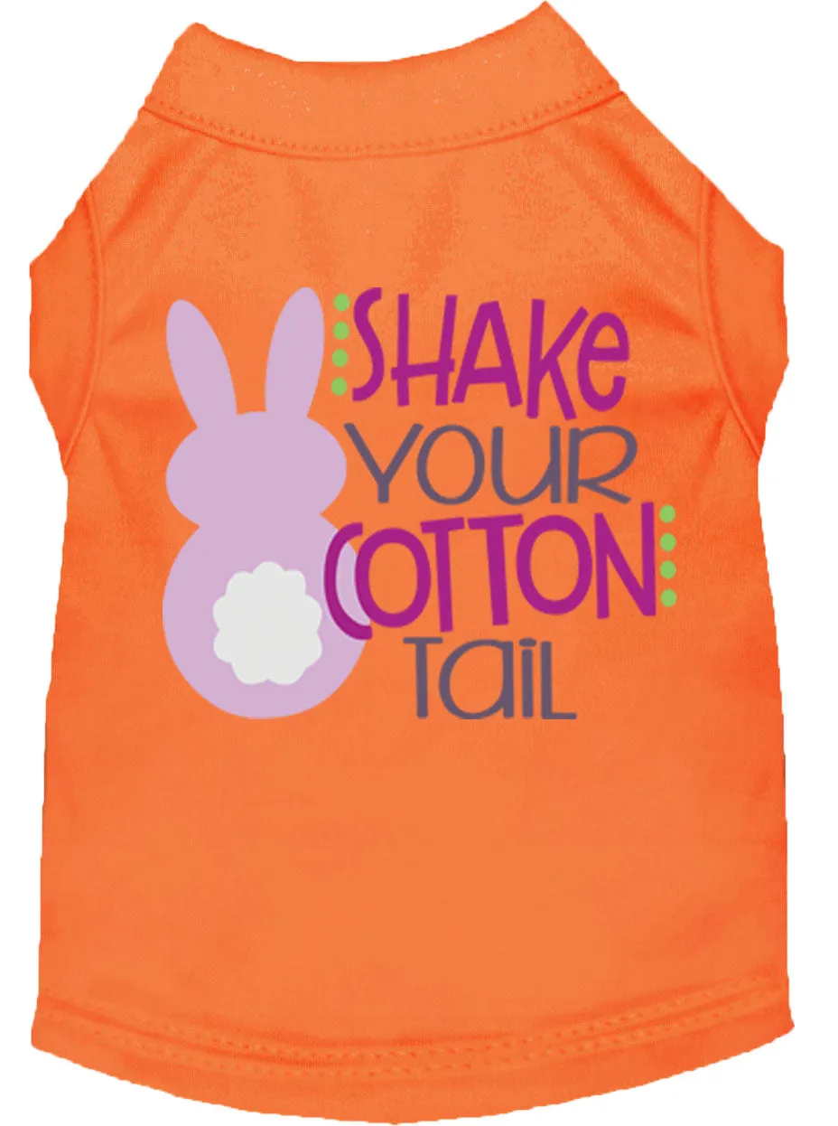 Shake Your Cotton Tail Screen Print Dog Shirt Orange Xl