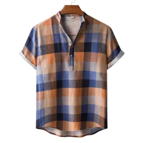 Short-sleeve linen shirts