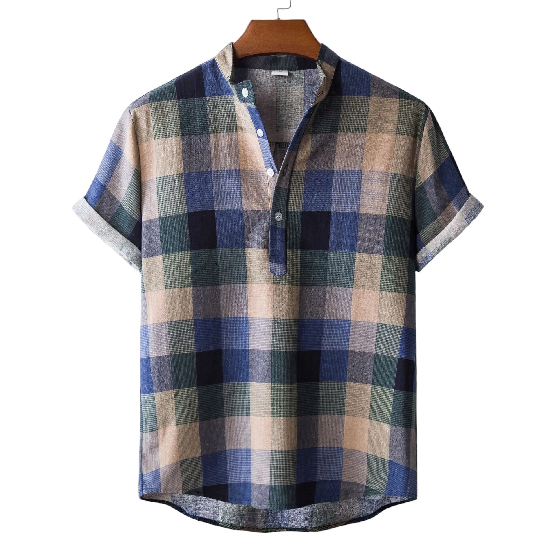 Short-sleeve linen shirts