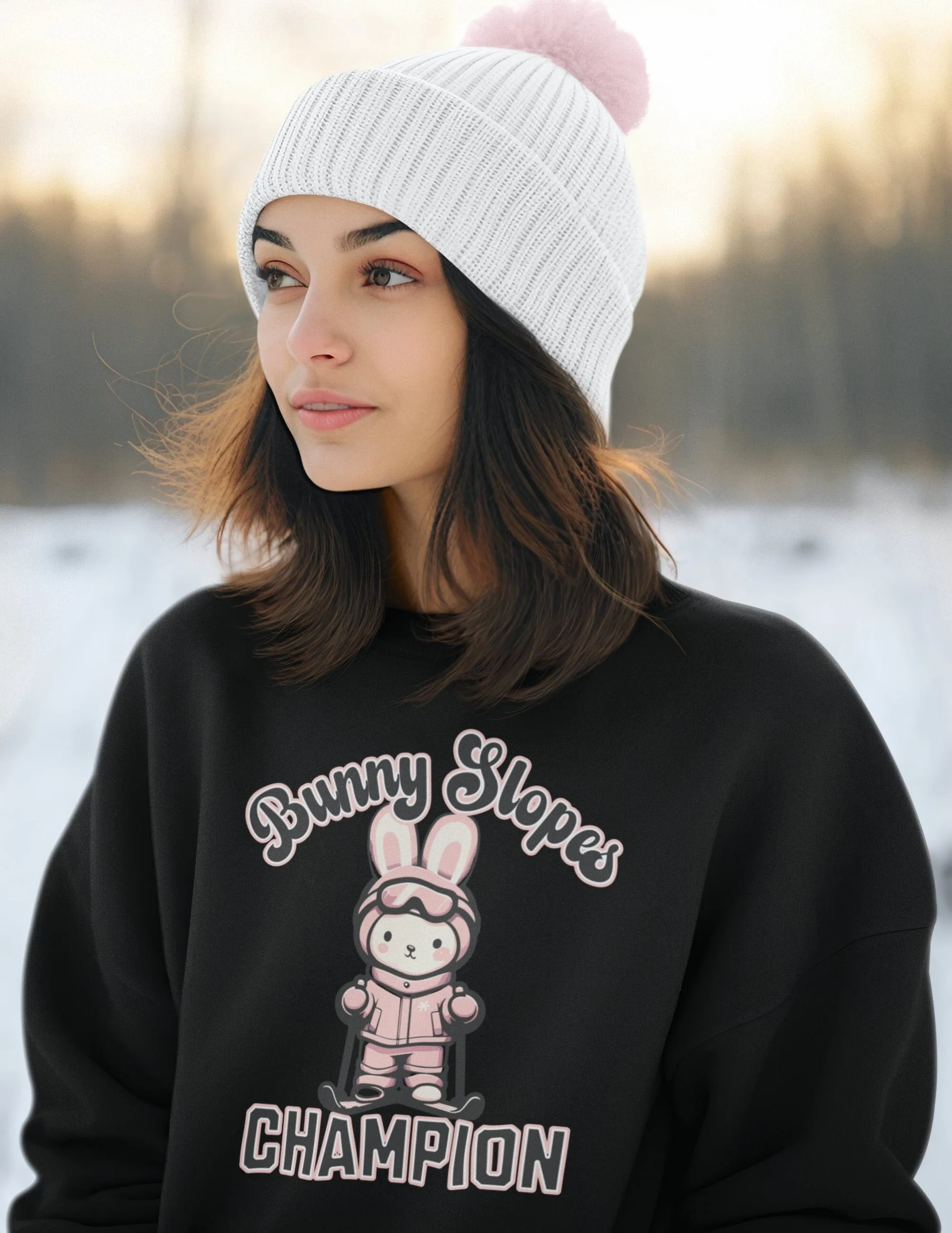 Ski Bunny Sweatshirt, Youth Ski Sweatshirt, Kids Vacation Shirt, Winter Vacation Shirt