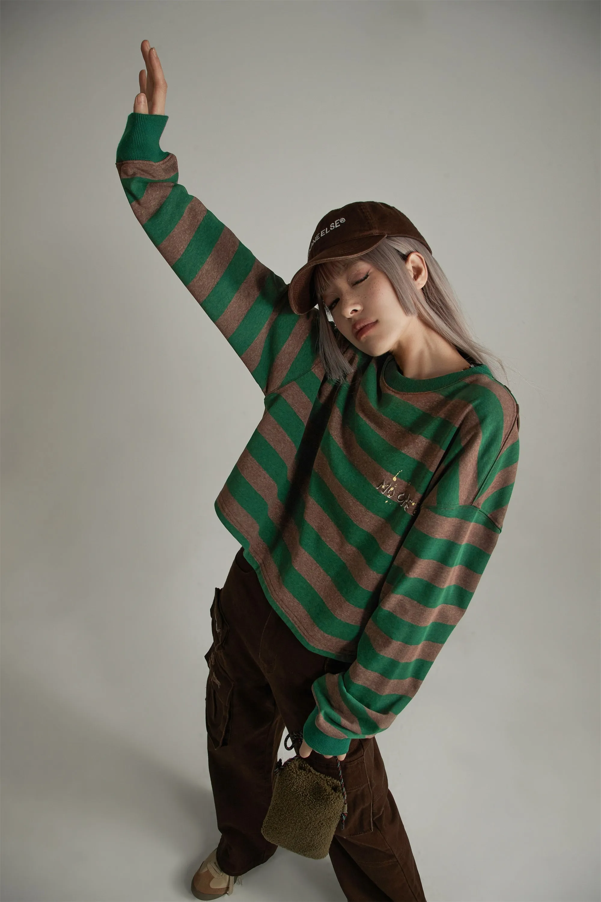 Stripe Loose Fit Sweatshirt