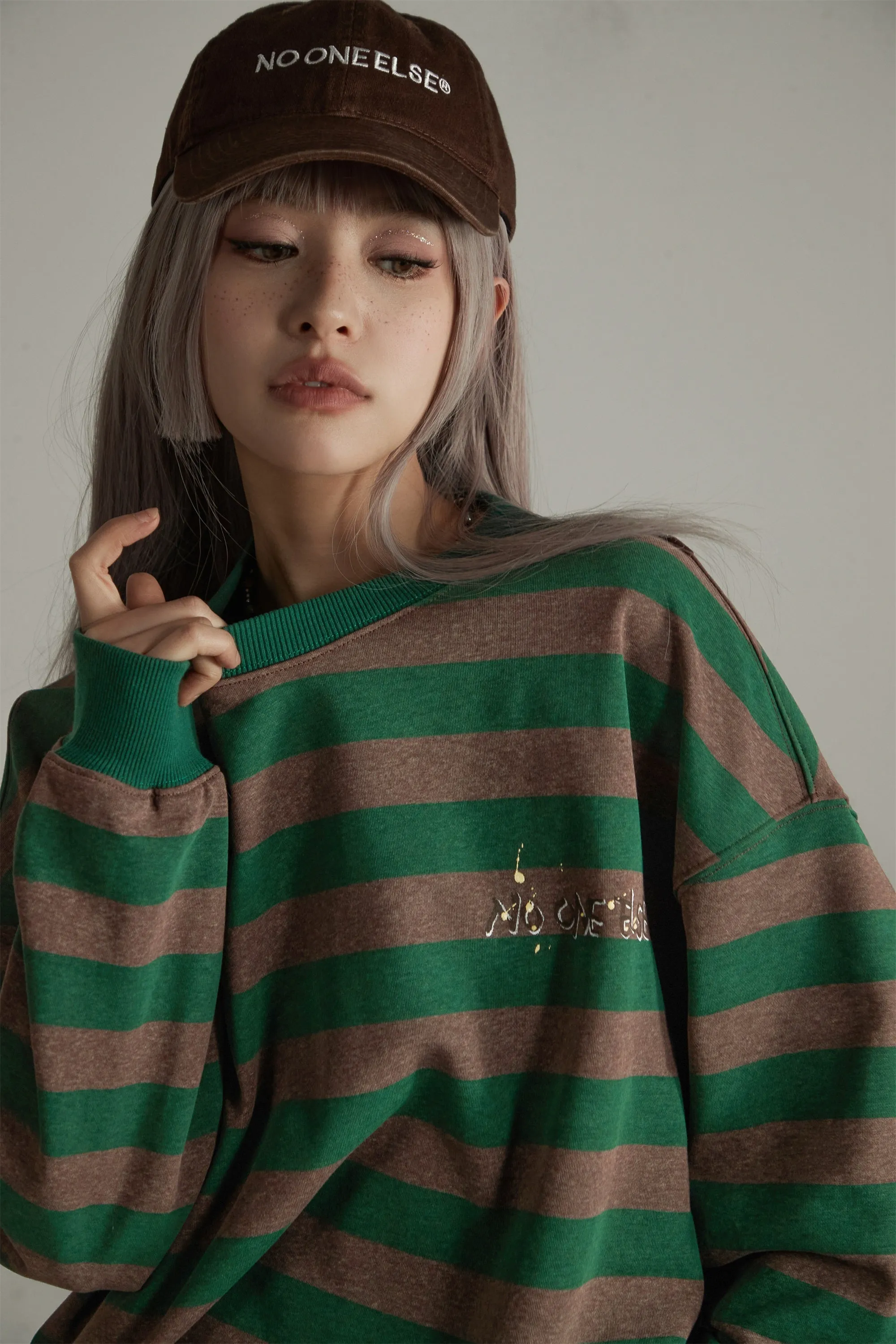 Stripe Loose Fit Sweatshirt