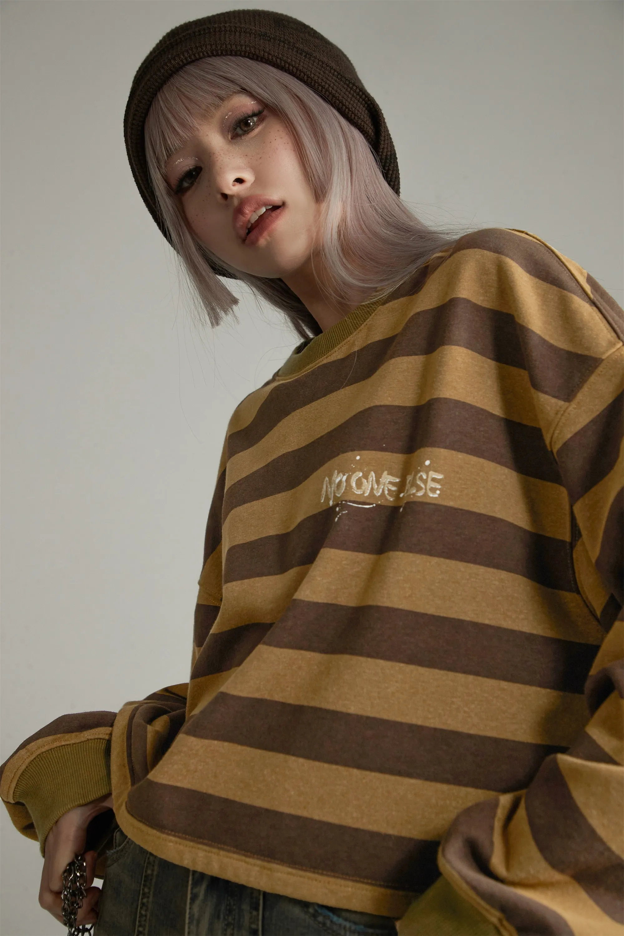 Stripe Loose Fit Sweatshirt