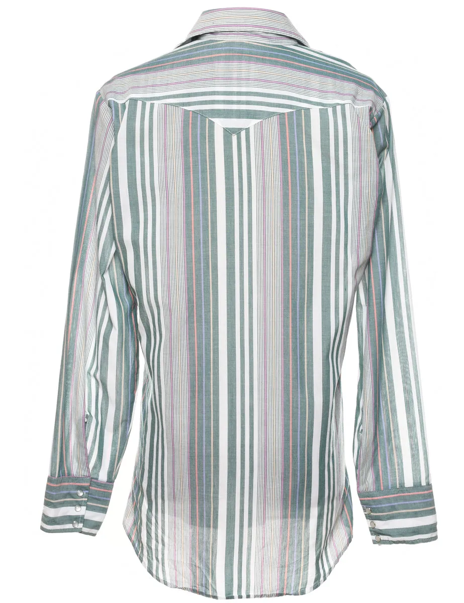 Striped Western Shirt - M