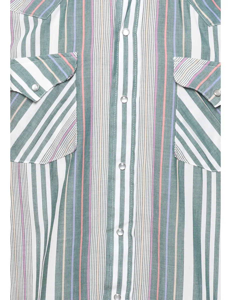 Striped Western Shirt - M