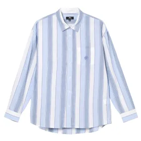 STÜSSY WIDE STRIPED SHIRT  // BLUE STRIPE