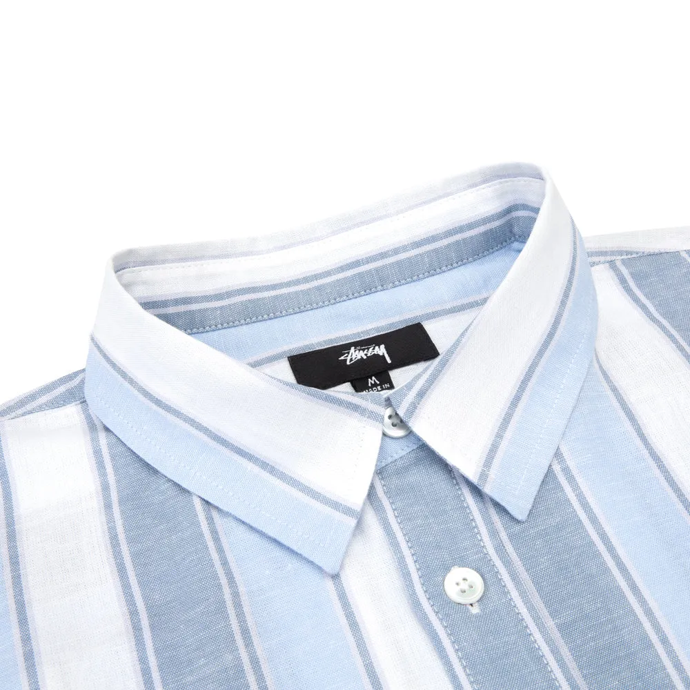 STÜSSY WIDE STRIPED SHIRT  // BLUE STRIPE