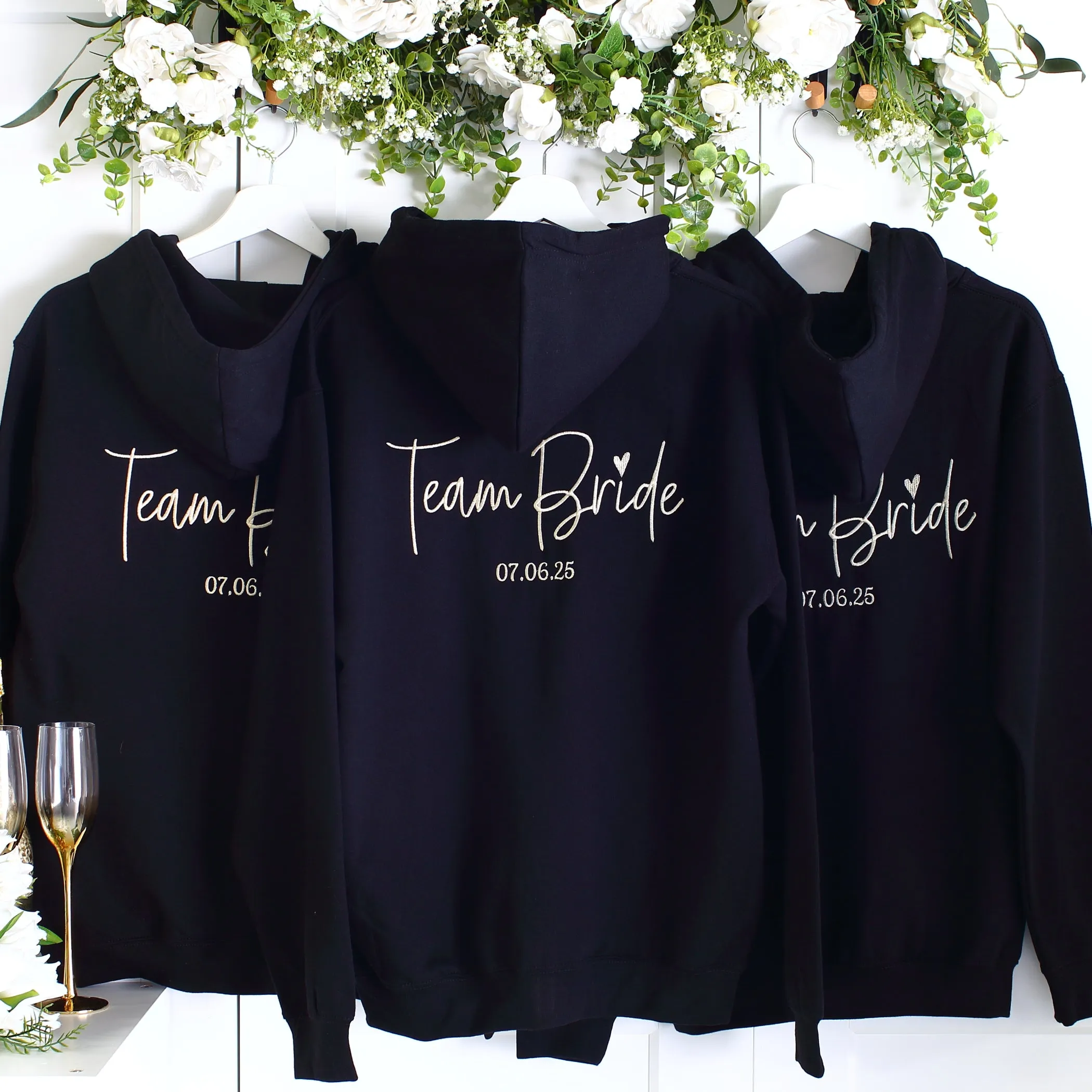 Team Bride Zipped Hoodies