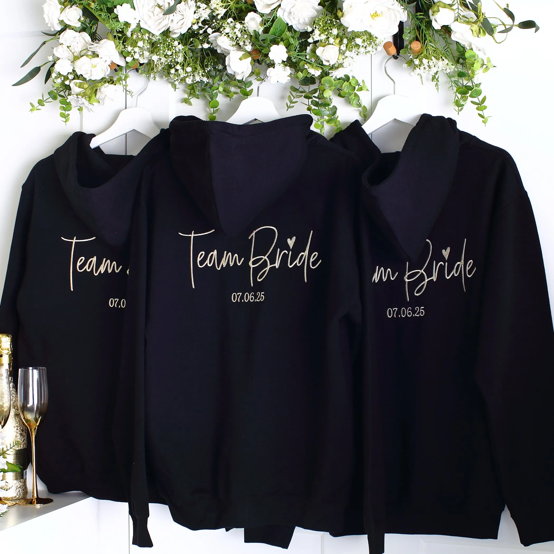 Team Bride Zipped Hoodies