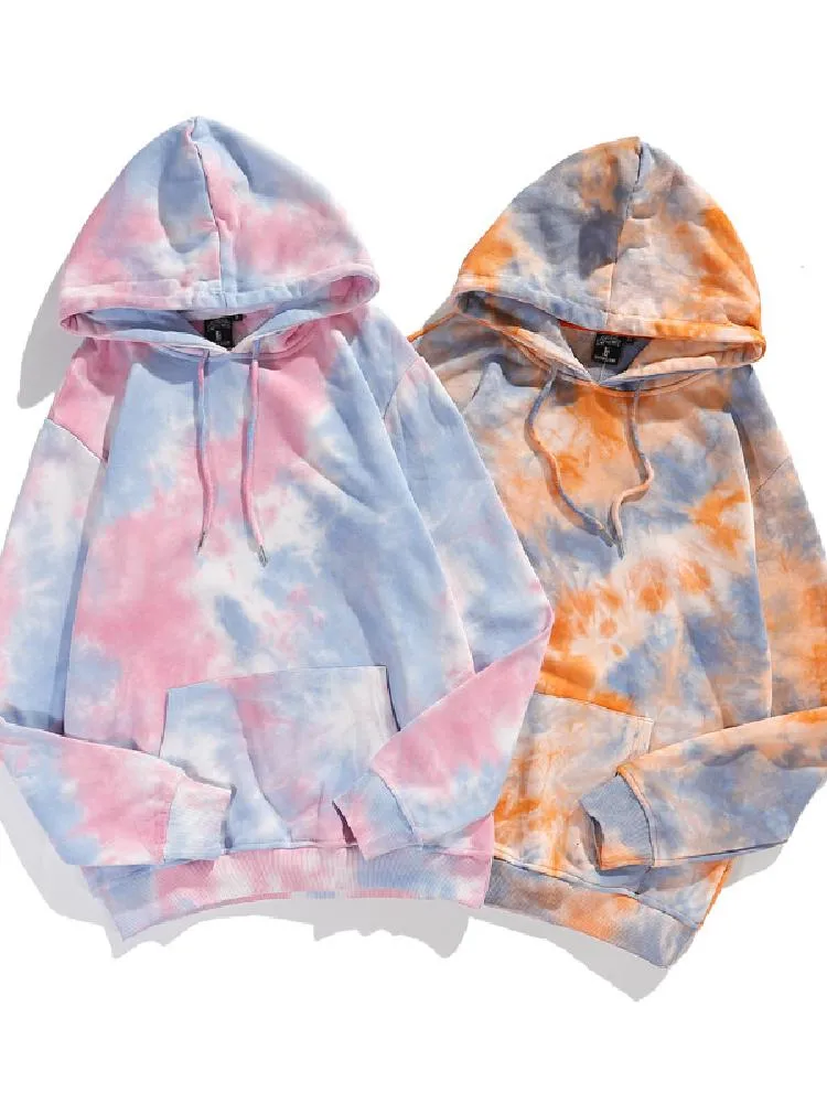 Tie Dye Loose Fitting Hoodie