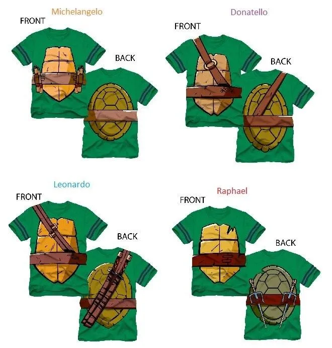 TMNT Striped Sleeves Boys Costume T-shirt