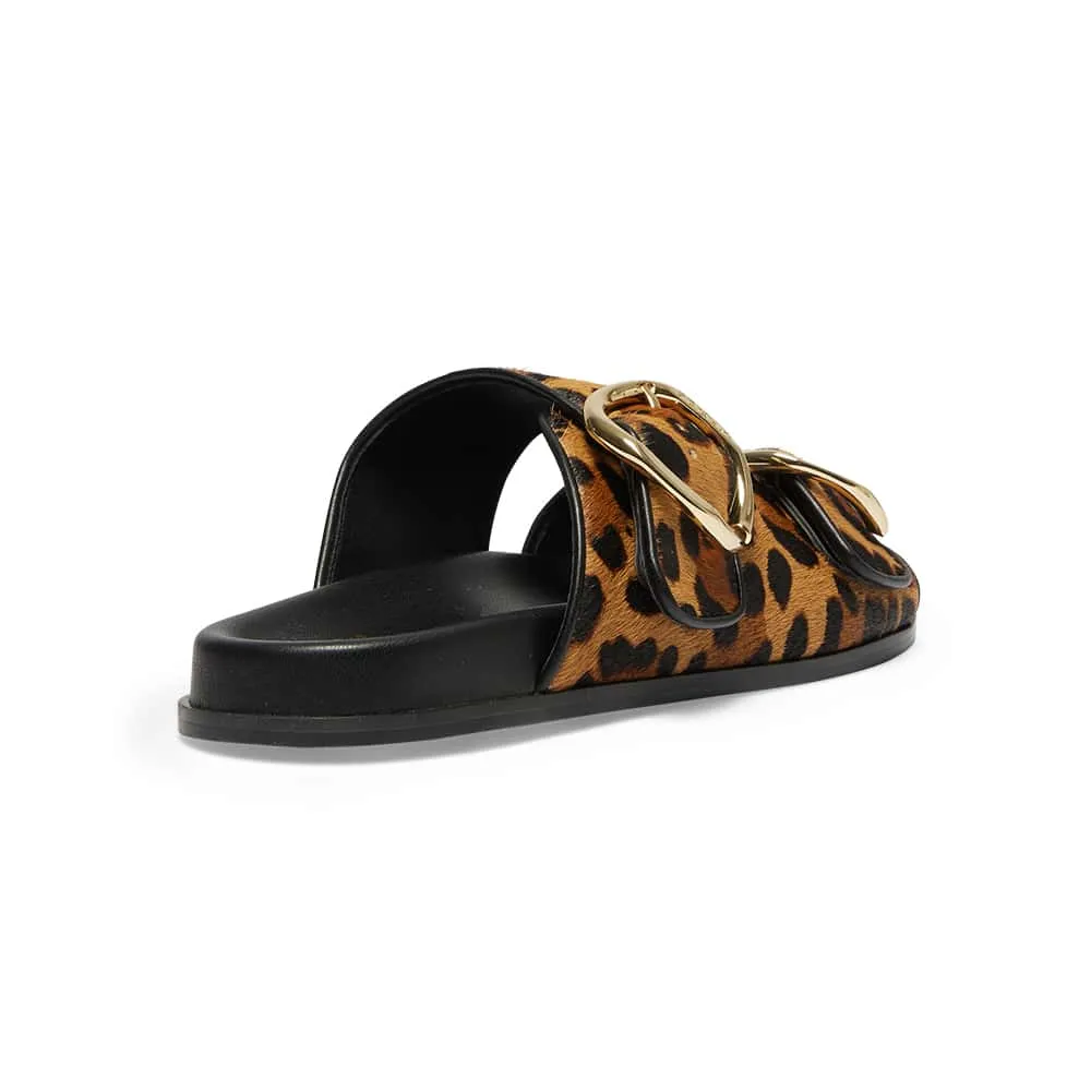 Tone Slide in Leopard Leather