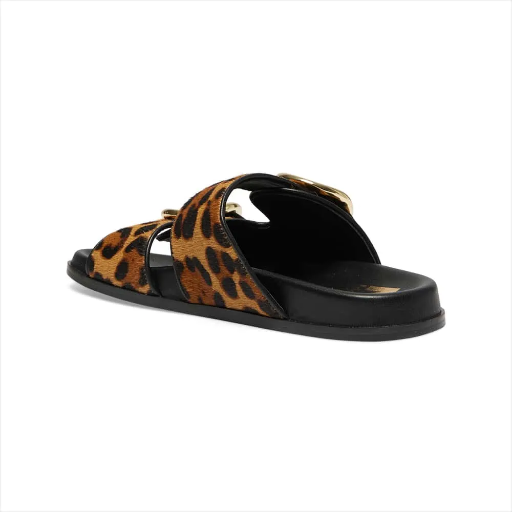 Tone Slide in Leopard Leather