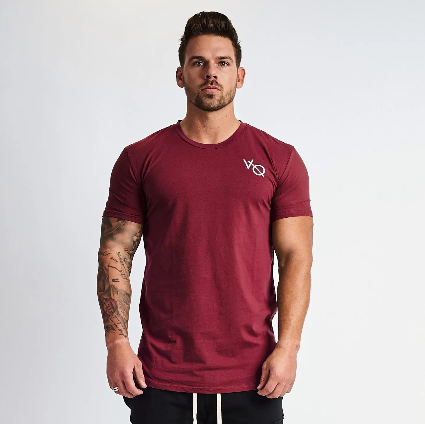 Vanquish Essential Burgundy Short Sleeved T Shirt