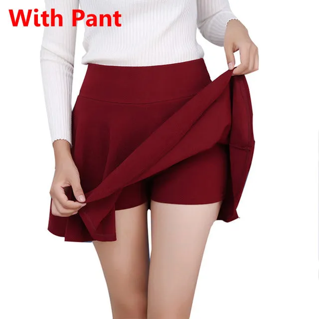 VenusFox Plus Size High Waist Short Mini Skirt Pants