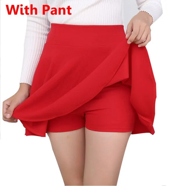 VenusFox Plus Size High Waist Short Mini Skirt Pants