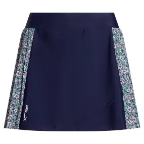 Womens 15" Side-Pleated Performance Skort French Navy/Botanical Prep - SS23