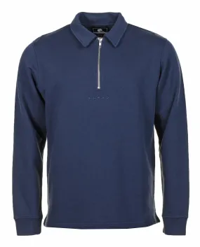 Zipped Polo Sweatshirt Navy